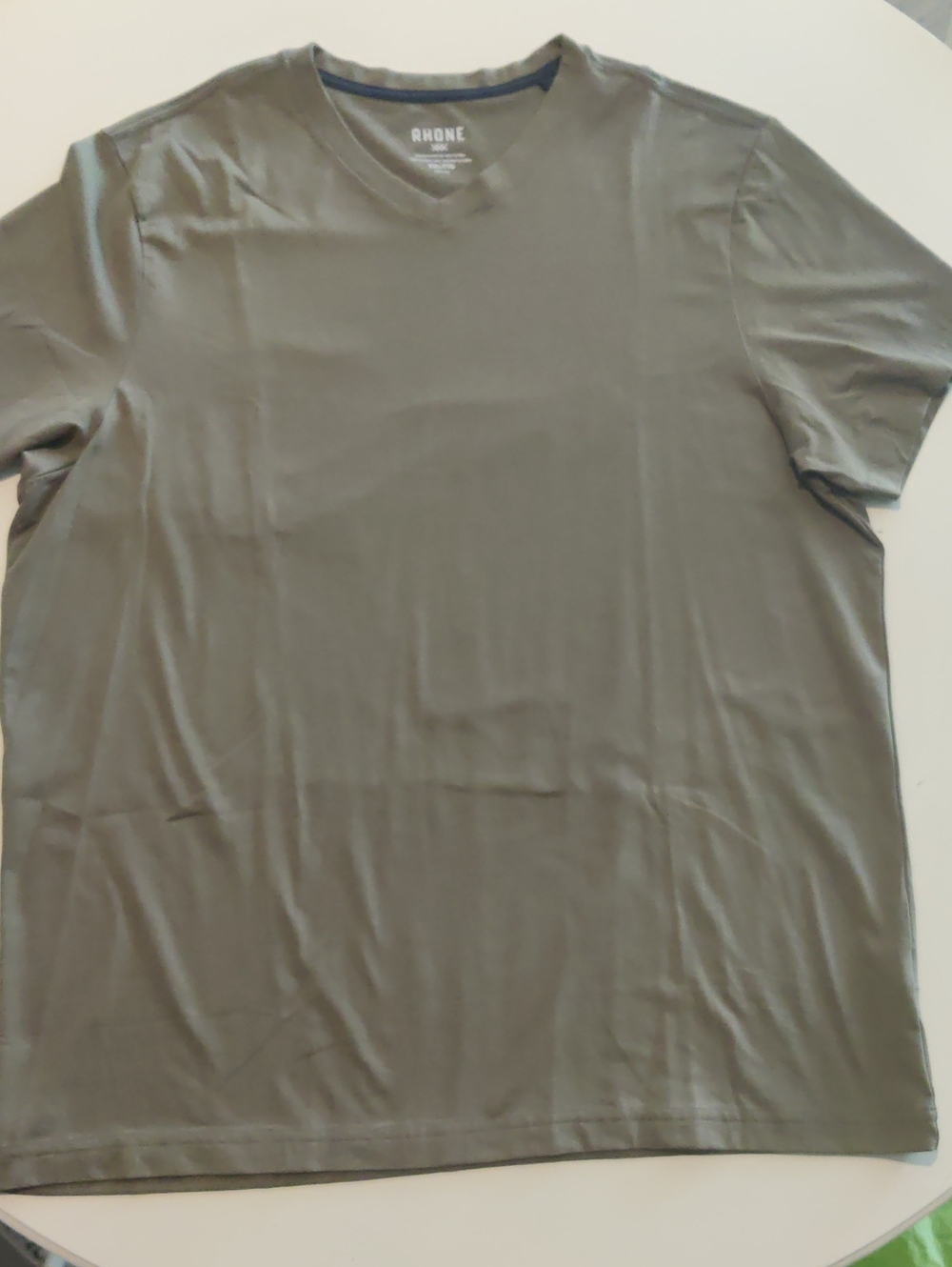 Rhone Element Shirt Mens XXL Green V Neck Stretch Casual Pima Cotton